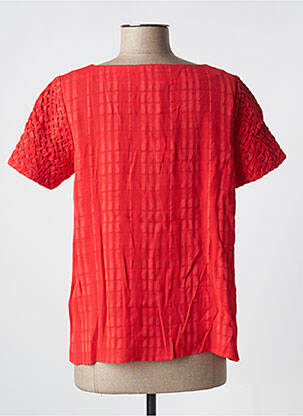 Blouse manches courtes manches courtes rouge IDANO femme