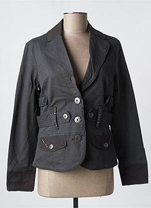 Veste casual col tailleur noir SALT & PEPPER femme