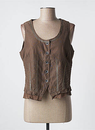 Gilet sans manche coupe cintrée vert SALT & PEPPER femme