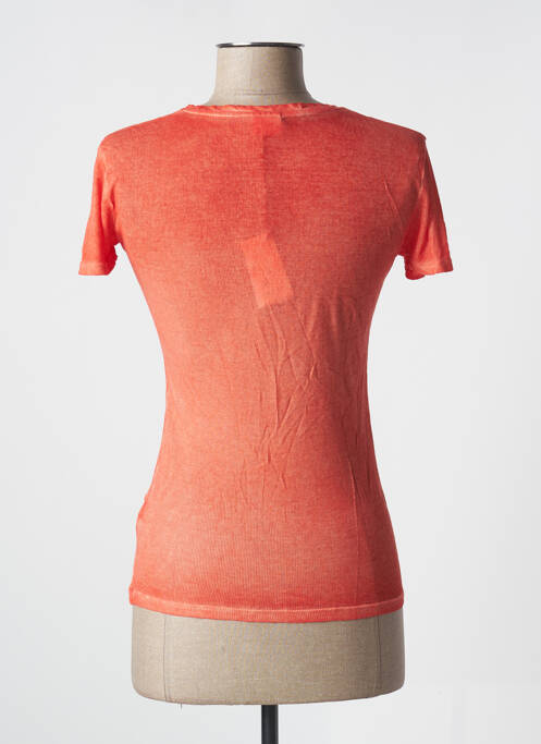T-shirt stretch manches courtes orange MAYJUNE femme