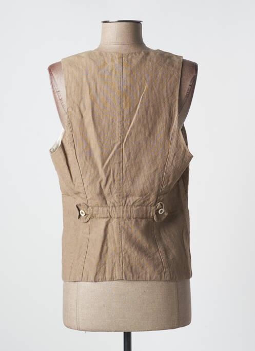 Gilet sans manche poches marron ONE STEP femme