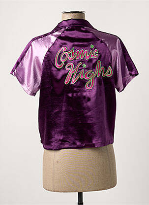 Chemisier coupe fluide manches courtes violet OBEY femme