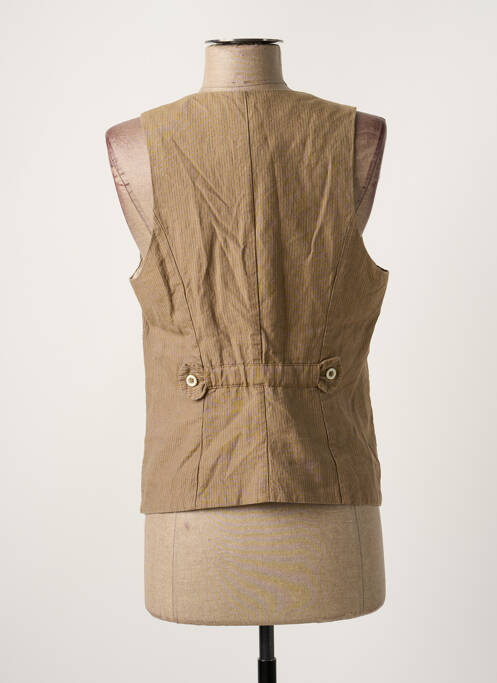 Gilet sans manche poches beige ONE STEP femme