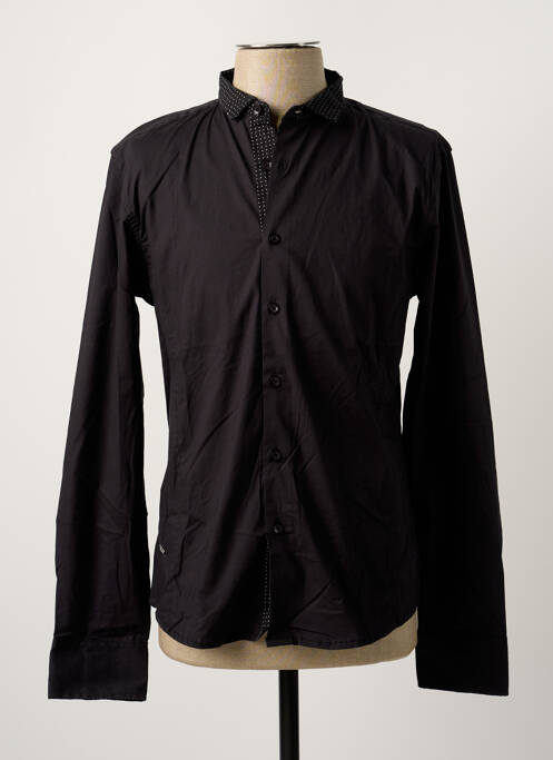 Chemise manches longues noir BIAGGIO pour homme