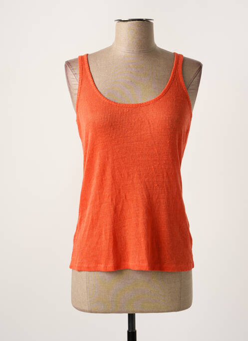 Top orange MARIE-SIXTINE pour femme