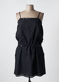 Robe mi-longue sans manche sans manche noir DES PETITS HAUTS femme