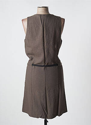 Robe mi-longue sans manche sans manche gris WOMN femme