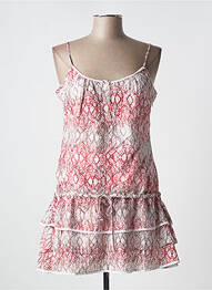 Robe courte sans manche sans manche rose R 867 femme