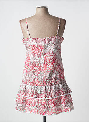 Robe courte coupe fluide sans manche rose R 867 femme