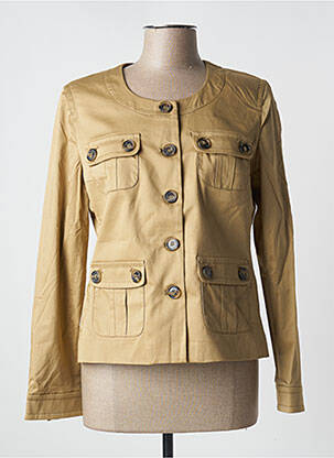 Veste casual col rond beige LOLA femme