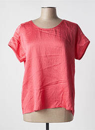 Top coupe fluide manches courtes rose HARTFORD femme