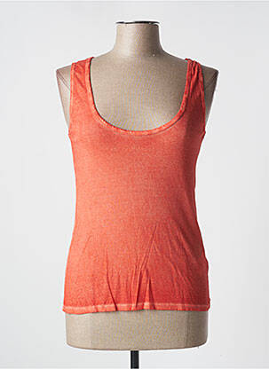 Top stretch sans manche rouge MAY&JUNE femme