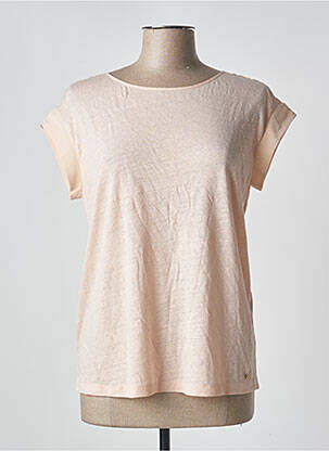 Top stretch manches courtes rose DES PETITS HAUTS femme