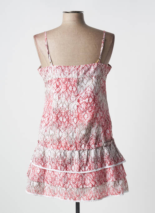 Robe courte sans manche sans manche rose R 867 femme