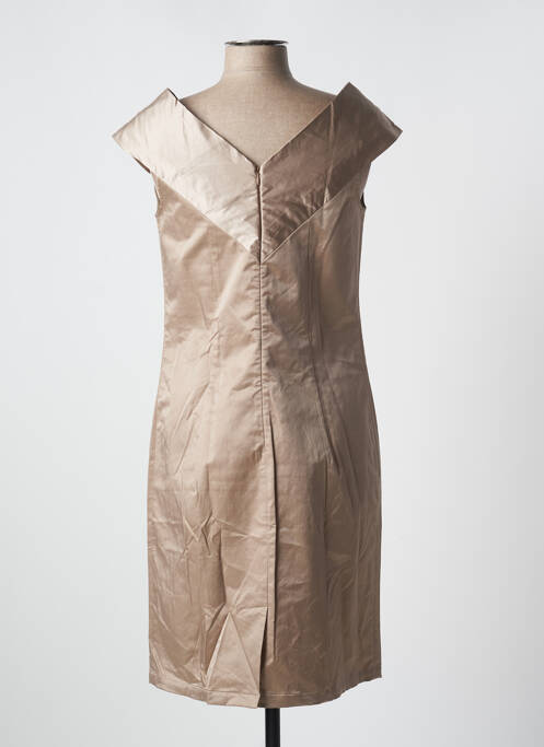 Robe mi-longue marron LOLA pour femme