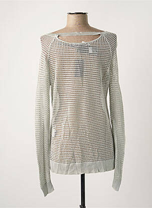 Pull resserrée sur le bas manches longues gris BERENICE femme