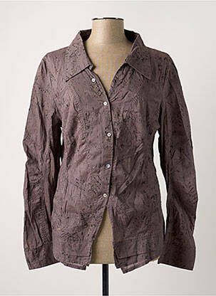 Chemisier coupe cintrée manches longues gris ET COMPAGNIE femme