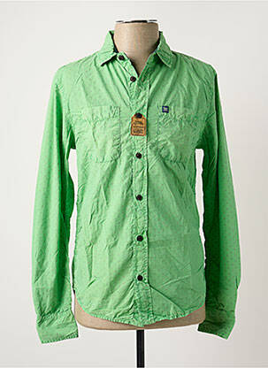 Chemise manches longues poches vert PETROL INDUSTRIES homme