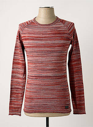 Pull col rond manches longues rouge MINIMUM homme
