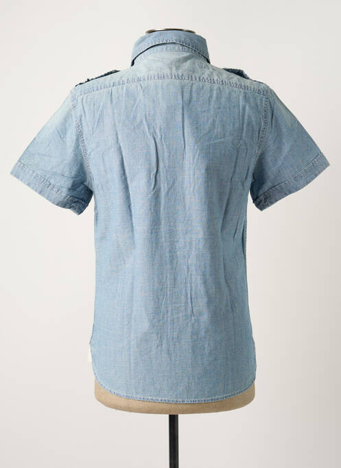 Chemise manches courtes bleu SCHOTT pour homme