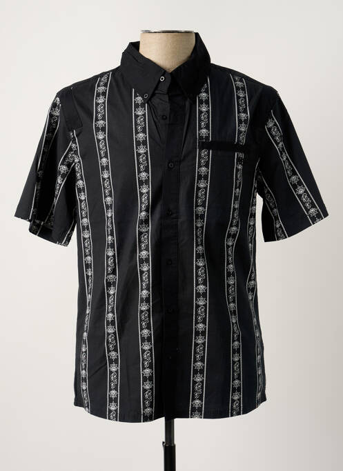 Chemise manches courtes noir KANA BEACH pour homme