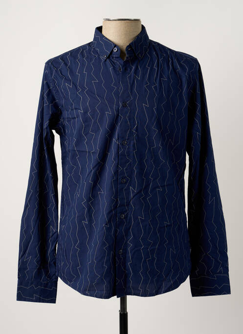 Chemise manches longues bleu ONLY&SONS pour homme