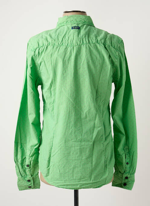 Chemise manches longues vert PETROL INDUSTRIES pour homme