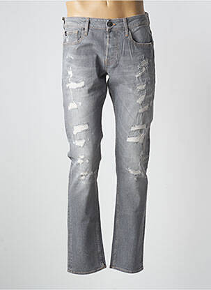 Jeans coupe slim fermeture boutonnée sur le devant taille normale gris LE TEMPS DES CERISES homme