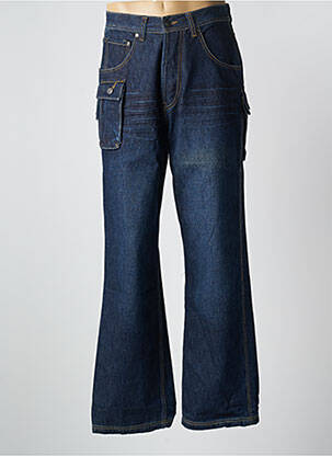 Jeans coupe large fermeture boutonnée sur le devant taille normale bleu TWO ANGLE homme