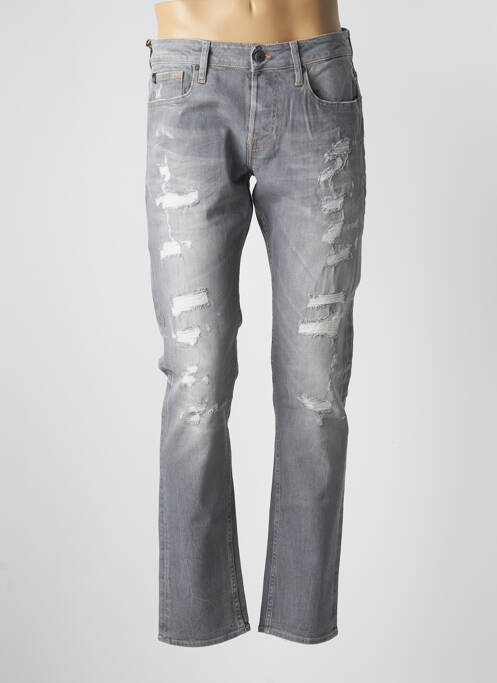 Jeans coupe slim gris LE TEMPS DES CERISES pour homme