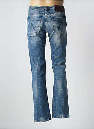 Jeans coupe slim effet usé délavé taille normale bleu TAKE TWO homme