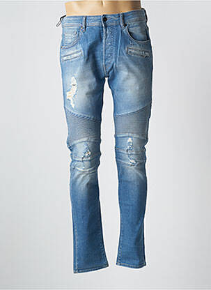 Jeans skinny fermeture boutonnée sur le devant taille normale bleu UNIQUE homme