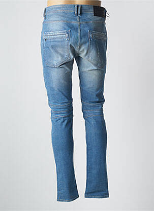 Jeans skinny fermeture boutonnée sur le devant taille normale bleu UNIQUE homme