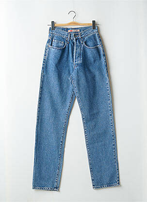 Jean coupe mom poches taille haute bleu TEDDY SMITH femme