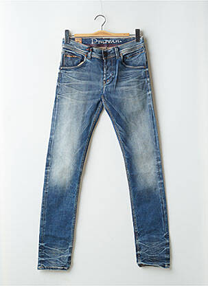 Jeans skinny fermeture boutonnée sur le devant taille normale bleu DONOVAN homme