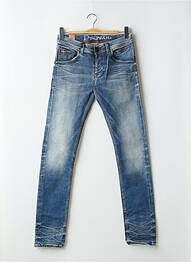 Jeans skinny fermeture boutonnée sur le devant taille normale bleu DONOVAN homme
