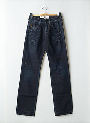 Jeans coupe droite fermeture zippée sous rabat boutonné taille normale bleu ENERGIE homme