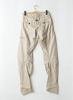 Pantalon slim fermeture zippée sous rabat boutonné taille normale beige G STAR homme