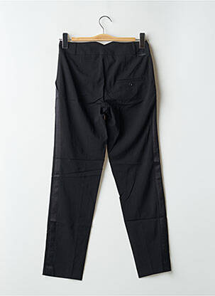 Pantalon droit fermeture zippée sous rabat boutonné taille normale gris LEON & HARPER femme