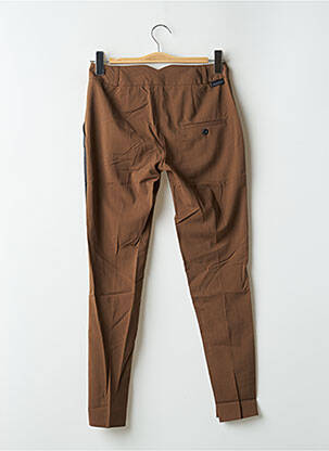 Pantalon droit stretch taille normale marron LEON & HARPER femme