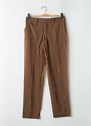 Pantalon droit stretch taille normale marron LEON & HARPER femme