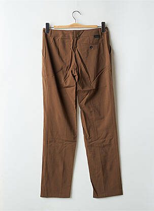 Pantalon droit stretch taille normale marron LEON & HARPER femme