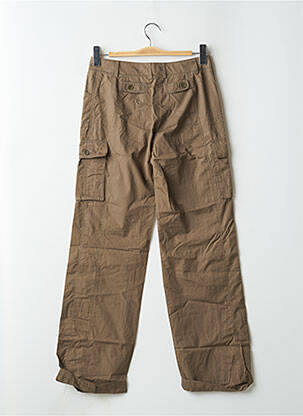 Pantalon droit tissage popeline taille normale marron PABLO GERARD DAREL femme