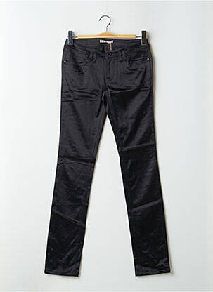 Pantalon slim taille basse taille basse noir ICHI femme