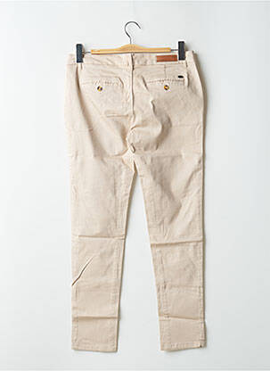 Pantalon chino tissage popeline taille normale beige LABDIP femme
