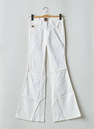 Pantalon flare stretch taille basse blanc LOIS femme