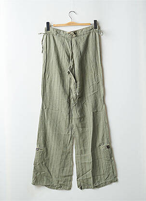 Pantalon flare taille basse taille basse vert LOIS femme