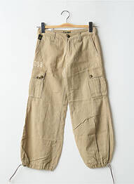 Pantalon cargo tissage popeline taille normale vert LOIS femme