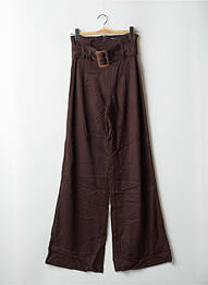 Pantalon flare taille à pinces taille haute marron MISS SIXTY femme