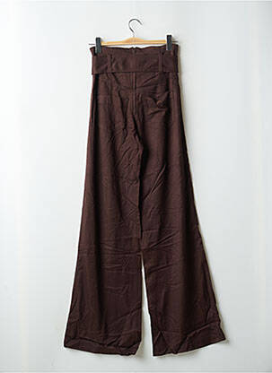 Pantalon flare taille à pinces taille haute marron MISS SIXTY femme